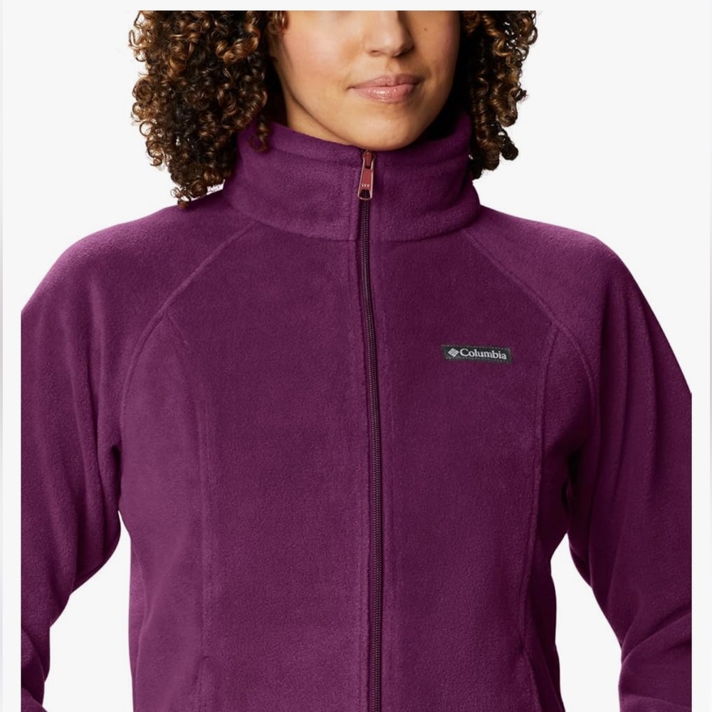 Columbia Women's Benton Springs Full Zip Fleece Jacket Marionberry XL - Picture 4 of 8
